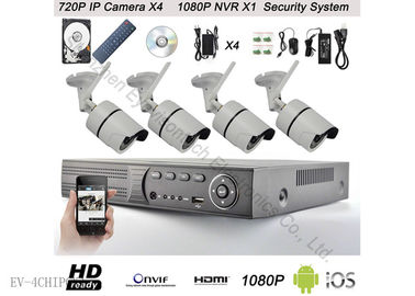 720P 4CH de Camera van Huiskabeltelevisie, IP van het het Systeemnetwerk van de Veiligheidscamera de Videorecorder 500G